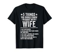 5 Cosas que debes saber sobre mi esposa esposo Camiseta