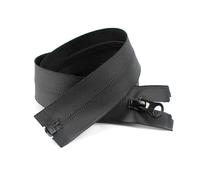 5# Cremallera de nailon impermeable 40-100cm cremalleras invisibles de extremo abierto chaqueta abrigo accesorios de costura de ropa, Negro, 40cm