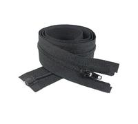 5 cremalleras de nailon n.° 3, de 40 a 300 cm, blancas y negras, con cierre automático y apertura abierta. Aptas para chaquetas de plumas, abrigos y calzado.,Negro,40 cm