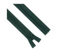 5 cremalleras invisibles de nailon, tamaño 3 (25-60 cm), para coser almohadas, vestidos y pantalones.,Verde oscuro,60 cm