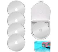 5 cuchillas de corte giratorias, universales de titanio de 45 mm, repuesto SKS-7, cuchillas de corte de tela, para papel de tela, álbumes de recortes, compatible con Olfa Fiskars (plateado)