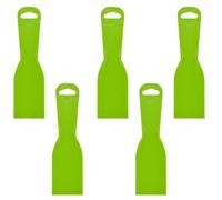 5 cuchillos de masilla de plástico, cuchillos flexibles de 2 pulgadas, raspador de masilla para pegar pintura de pared de yeso, color verde