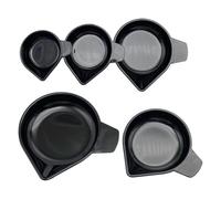 5 cuencos de pesaje para medición precisa de líquidos, polvos y tonos gemelos, en varios tamaños, tareas de laboratorio, bandejas de medición de polvo