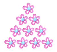 5 cuentas de flores sueltas para cuentas espaciadoras acrílicas coloridas, colgantes transparentes de flores, herramienta de joyería