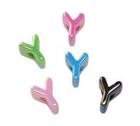 5 cuentas de letras brillantes con agujeros grandes, perfectas para proyectos de manualidades y diseños de joyería, collares y cuentas