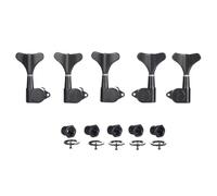 5 cuerdas 18:1 selladas para bajo, afinación de bajo, clavijas de afinación de bajo, máquinas de afinación de bajo, compatibles con Ibanez/Yamaha estilo acústico/bajo eléctrico, negro 3R/2L