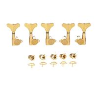5 cuerdas 18:1 selladas para bajo, afinación de bajo, clavijas de afinación de bajo, máquinas de afinación de bajo, compatibles con Ibanez/Yamaha, estilo acústico/bajo eléctrico, dorado 3R/2L