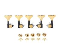 5 cuerdas 18:1 sellados para bajo, afinación de bajo, clavijas de afinación de bajo, máquinas de afinación de bajo, compatibles con Ibanez/Yamaha, estilo acústico/bajo eléctrico, negro con dorado