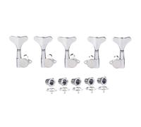 5 cuerdas 18:1 sellados para bajo y guitarra, clavijas de afinación de bajo, máquinas de afinación de bajo, compatibles con Ibanez/Yamaha Style Acústico/bajo eléctrico, cromado, 3R/2L