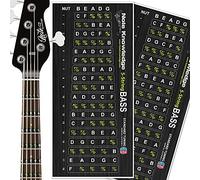 5 cuerdas bajo guitarra diapasón nota mapa calcomanías/pegatinas