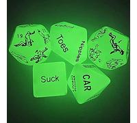 5 Dados Verdes Que Brillan Oscuridad, Regalos para Parejas, Amigos, Juegos Que Brillan Oscuridad, Juguetes Humorísticos, Adecuados para Valentín Nochevieja, Juegos Divertidos, Deportes.
