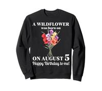 5 de agosto Nacimiento Flor Gladiolo Y Amapola Cumpleaños de agosto Sudadera