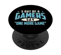5 de Cada 4 Jugadores Dicen un Juego más - Funny Gamer Gaming PopSockets PopGrip Adhesivo