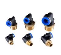 5 de rosca macho métrica M6, M8, M10, M12, M14, M16 y M18 for tuberías neumáticas de aire rápido (5 unidades) de 4 mm, 6 mm, 8 mm, 10 mm y 12 mm.(12mm-M8x1.25)