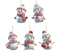 5 Decoraciones de árboles de Navidad, Decoraciones de árboles de Navidad 2D Muñecos de Nieve Colgantes de árboles de Navidad Colgantes de árboles de Navidad, Paredes, Decoraciones de Fiestas