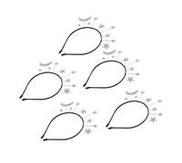 5 diademas de estrella y luna en polvo, diadema de princesa, para fiestas, bodas, accesorios para el cabello para mujeres y niñas, diadema de forro polar para mujer