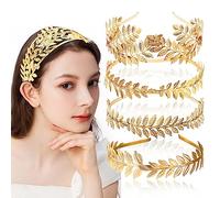 5 Diademas De Hojas De Diosa Griega Para Novia, Corona De Rama De Hoja De Laurel Romana Dorada, Tocado De Novia, Diadema De Boda Para Mujer, Tiara, Accesorios Para El Cabello