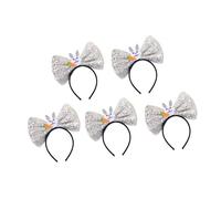 5 diademas de lentejuelas ligeras para mujeres, niñas, niños, Navidad, cumpleaños, etc