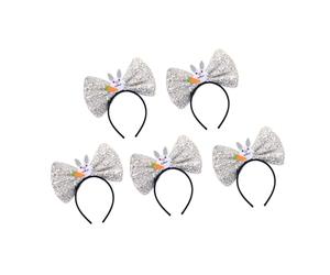 5 diademas de lentejuelas ligeras para mujeres, niñas, niños, Navidad, cumpleaños, etc