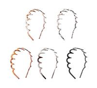 5 diademas dentadas Nonsip para mujeres, hombres y niños, diadema suave para entrenamientos deportivos y uso diario para padres e hijos