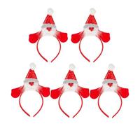 5 diademas para mujer con luz intermitente brillante para el pelo para celebración de Navidad, joyería festiva