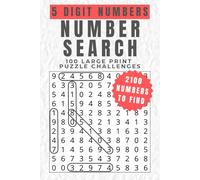 5 Digit Numbers Number Search: 100 Large Print Puzzle Challenges (Number Search Puzzle Collection)