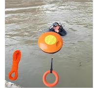5 discos de rescate de agua - Frisbee flotante de alta visibilidad con anillo de mano y cuerda, 35 cm para kayak, canotaje, pesca, equipo de rescate de emergencia al aire libre