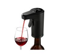 5 en 1 Aerador de Vino Dispensador de Whisky, Decanter de Licor, Regalo Ideal para Fiestas y Cumpleaños Recargable por USB-C Negro