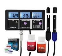 5-en-1 Calidad Del Agua Multi-parámetro PH EC CF TDS (ppm) Medidor De Temperatura Retroiluminación, Probador Continuo Recargable De Montaje En Pared, Tanque De Peces De Piscina Hidropónico