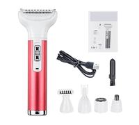 5 EN 1 Depilación eléctrica Depilación Epilator Húmedo y seco Lady Shaver Nariz Cabello Trimmer Eyebrow Shaper Azapa Bikini Trimmer Women Razor (Color : RES SET)