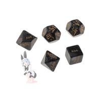 5 En 1 Elegante Juego Negro De Moda Dados, Juego Imprescindible En Interiores, Variedad De Funciones - D5