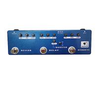 5 En 1 Guitarra Multiefectos Pedal Booster Overdrive Buffer Reverb Delay Pedal Full Metal Shell True Bypass Efectos de Guitarra Profesional
