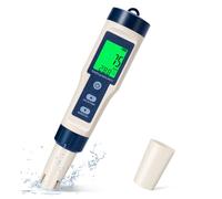 5 en 1 Medidor de pH Digital, PH/TDS/EC/Salinidad/Temperatura Probador Multiparamétrico, Monitor De Calidad De Agua Portátil con Pantalla LCD, Ideal para Agua Potable, Piscina, Spa o Laboratorio