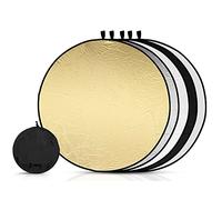 5 En 1 Reflector De Fotografía 60cm Plegable Con Soporte, Multidisco Redondo Circular Para Retrato, Selfie, Bodas