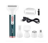 5 en 1 Removedor de cabello eléctrico recargable Lady Shaver Nariz Cabello Trimmer Eyebrow Shaper Pierna Azapa Bikini Trimmer Mujeres Epilator (Color : MT065L)