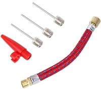 5 en 1 tubo de válvula de pinza tubo flexible de goma bomba de extensión manguera de aire bomba de esfera de aguja de aire aguja de baloncesto inflado de aguja 1 Profesional y a la moda