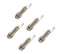 5 enchufes cilíndricos de entrada y salida de 6,35 mm, 1/10.2 cm para bajo eléctrico, enchufe de salida de clavija de extremo duradero