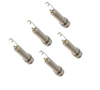 5 enchufes cilíndricos de entrada y salida de 6,35 mm, 1/10.2 cm, salida de bajo eléctrico, enchufe de extremo de clavija, piezas y accesorios duraderos para guitarra