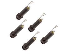 5 enchufes cilíndricos de entrada y salida de 6,35 mm, 1/10.2 cm, salida de bajo eléctrico, enchufe de entrada de cilindro duradero