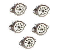 5 enchufes de tubo duraderos de 9 pines para 12AX7 12AT7 12AU7 ECC83 ECC82 E88CC 6922 6p1 6p14 6n1 6N2 6N3 6N4 para aficionados aficionados al bricolaje tubo de radio