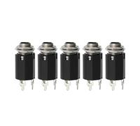 5 enchufes para guitarra eléctrica, pastilla de 6,35 mm, placa de salida, enchufe de entrada fácil de usar