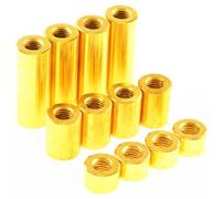 5 espaciadores de latón redondos M3 con tuerca moleteada - Rosca hembra de doble paso for montaje de PCB(44mmx10mmThread)