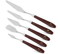 5 espátulas de acero inoxidable para tartas con herramienta de glaseado para hornear pastelería, juego de mezcla, glaseado de pasteles, pintura al óleo, decoración de crema, herramienta de tóner para