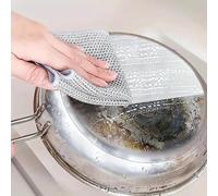 5 esponjas de limpieza multiusos de alambre milagroso, trapos de limpieza de alambre para lavar platos antiadherentes, utensilios de cocina, fregaderos, exfoliantes y limpia platos, fácil enjuague