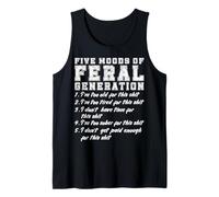 5 Estados de ánimo de la generación Salvaje X Estilo Grunge Envejecido Gen X Camiseta sin Mangas