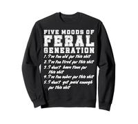 5 Estados de ánimo de la generación Salvaje X Estilo Grunge Envejecido Gen X Sudadera