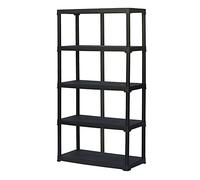 5 estantes de plástico en polipropileno 1000x450x h 1760 mm.