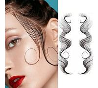 5 Estilos de Pegatinas de Tatuaje de Pelo de bebé, Impermeables, Etiqueta Engomada del Pelo del Bebé de los Bordes, Plantilla de Tatuaje de Peluquería de Bricolaje