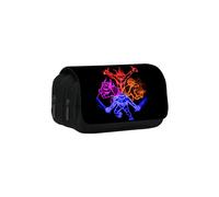 (5) Estuche para lápices de doble capa con diseño de las Tortugas Ninja Mutantes Adolescentes, organizador