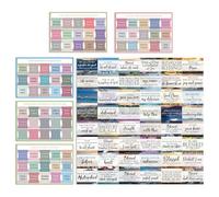 5 Etiquetas De Índice Bíblico Y 50 Pegatinas De Tarjetas Bíblicas, Etiquetas De Palabras, Accesorios Para Diario, Accesorios De Lectura